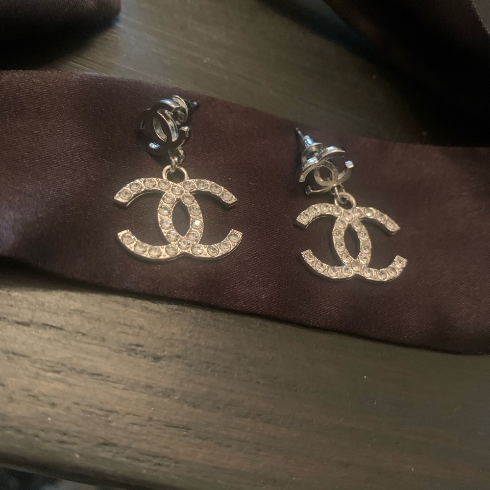 Embellished Silver Earrings